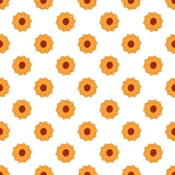 Illustration on theme big set identical biscuit, kit colorful pastry cookie Illustrazione stock