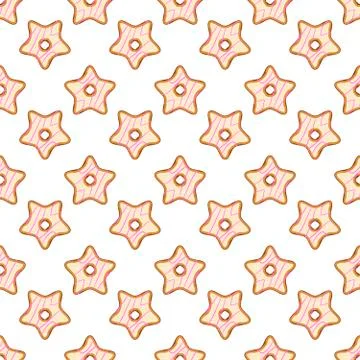 Illustration on theme big set identical biscuit, kit colorful pastry cookie Illustrazione stock