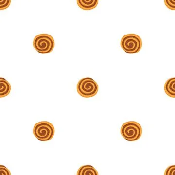 Illustration on theme big set identical biscuit, kit colorful pastry cookie Stock Illustration
