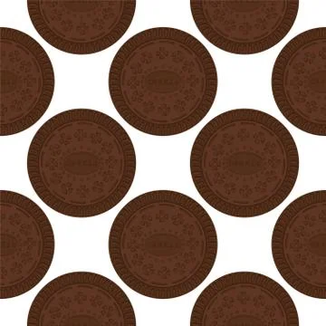 Illustration on theme big set identical biscuit, kit colorful pastry cookie Stock Illustration