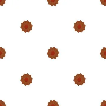 Illustration on theme big set identical biscuit, kit colorful pastry cookie Stock Illustration