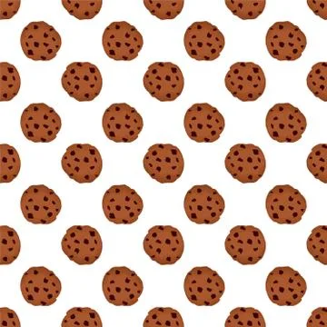 Illustration on theme big set identical biscuit, kit colorful pastry cookie Stock Illustration