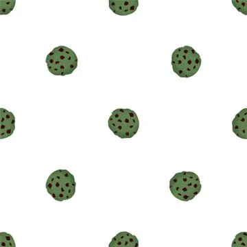 Illustration on theme big set identical biscuit, kit colorful pastry cookie Stockillustratie