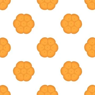 Illustration on theme big set identical biscuit, kit colorful pastry cookie Illustrazione stock