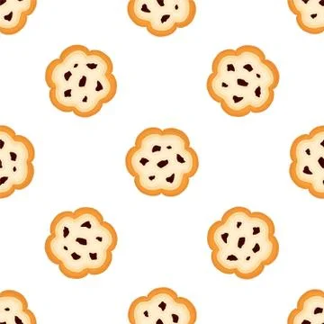 Illustration on theme big set identical biscuit, kit colorful pastry cookie イラスト素材