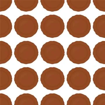 Illustration on theme big set identical biscuit, kit colorful pastry cookie Illustrazione stock