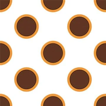 Illustration on theme big set identical biscuit, kit colorful pastry cookie Stock Illustration