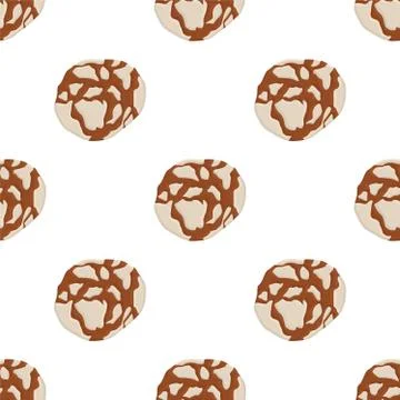 Illustration on theme big set identical biscuit, kit colorful pastry cookie Illustrazione stock