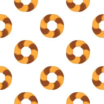 Illustration on theme big set identical biscuit, kit colorful pastry cookie Illustrazione stock