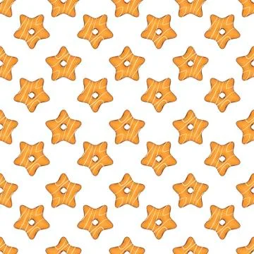 Illustration on theme big set identical biscuit, kit colorful pastry cookie Illustrazione stock