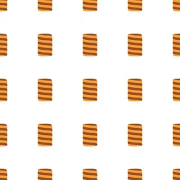 Illustration on theme big set identical biscuit, kit colorful pastry cookie Illustrazione stock