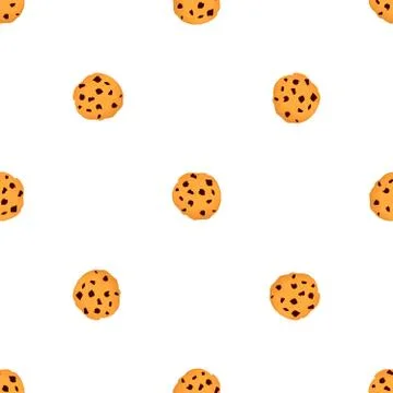 Illustration on theme big set identical biscuit, kit colorful pastry cookie Stock Illustration