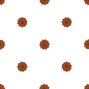 Illustration on theme big set identical biscuit, kit colorful pastry cookie Stock Illustration