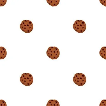 Illustration on theme big set identical biscuit, kit colorful pastry cookie Illustrazione stock