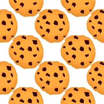 Illustration on theme big set identical biscuit, kit colorful pastry cookie 库存插图