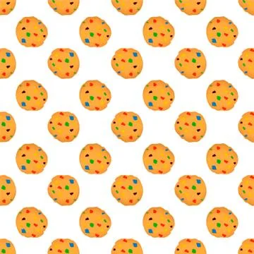 Illustration on theme big set identical biscuit, kit colorful pastry cookie イラスト素材