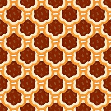Illustration on theme big set identical biscuit, kit colorful pastry cookie Illustrazione stock