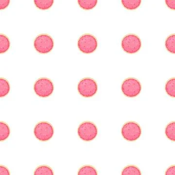 Illustration on theme big set identical biscuit, kit colorful pastry cookie Illustrazione stock