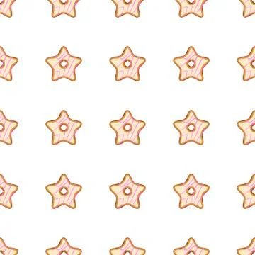 Illustration on theme big set identical biscuit, kit colorful pastry cookie Stock Illustration