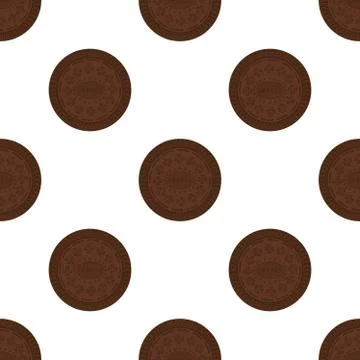 Illustration on theme big set identical biscuit, kit colorful pastry cookie 스톡 일러스트