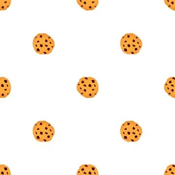 Illustration on theme big set identical biscuit, kit colorful pastry cookie Stock Illustration