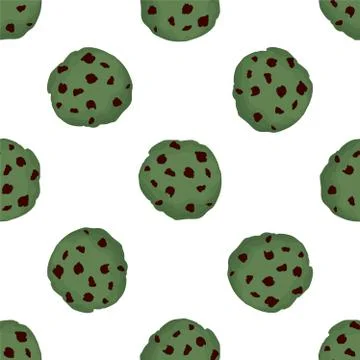 Illustration on theme big set identical biscuit, kit colorful pastry cookie 스톡 일러스트