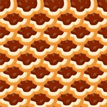 Illustration on theme big set identical biscuit, kit colorful pastry cookie Stock Illustration
