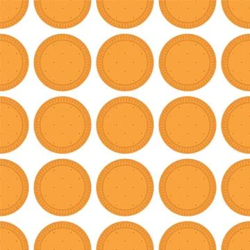 Illustration on theme big set identical biscuit, kit colorful pastry cookie Illustrazione stock