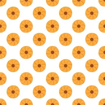Illustration on theme big set identical biscuit, kit colorful pastry cookie Stock Illustration
