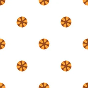 Illustration on theme big set identical biscuit, kit colorful pastry cookie Illustrazione stock