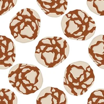 Illustration on theme big set identical biscuit, kit colorful pastry cookie 스톡 일러스트