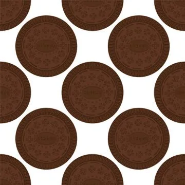 Illustration on theme big set identical biscuit, kit colorful pastry cookie 스톡 일러스트