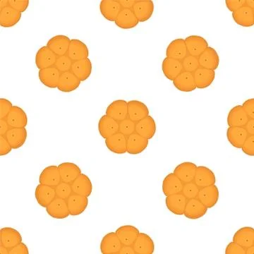 Illustration on theme big set identical biscuit, kit colorful pastry cookie Illustrazione stock