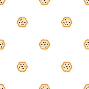 Illustration on theme big set identical biscuit, kit colorful pastry cookie Illustrazione stock