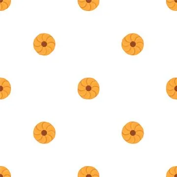 Illustration on theme big set identical biscuit, kit colorful pastry cookie Illustrazione stock