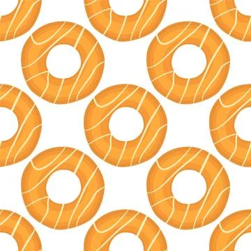 Illustration on theme big set identical biscuit, kit colorful pastry cookie Illustrazione stock