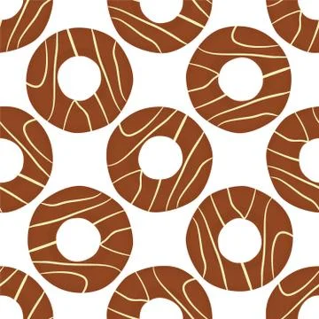 Illustration on theme big set identical biscuit, kit colorful pastry cookie Stock Illustration