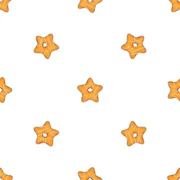 Illustration on theme big set identical biscuit, kit colorful pastry cookie Stock Illustration