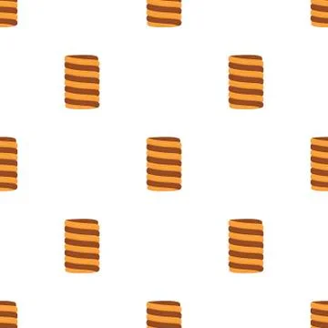Illustration on theme big set identical biscuit, kit colorful pastry cookie Illustrazione stock