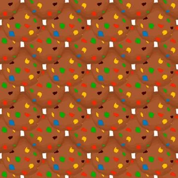 Illustration on theme big set identical biscuit, kit colorful pastry cookie 스톡 일러스트