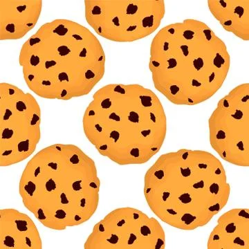 Illustration on theme big set identical biscuit, kit colorful pastry cookie Illustrazione stock