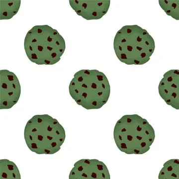 Illustration on theme big set identical biscuit, kit colorful pastry cookie Illustrazione stock