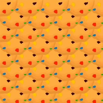Illustration on theme big set identical biscuit, kit colorful pastry cookie 스톡 일러스트
