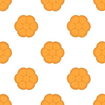 Illustration on theme big set identical biscuit, kit colorful pastry cookie Illustrazione stock