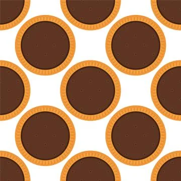 Illustration on theme big set identical biscuit, kit colorful pastry cookie Illustrazione stock