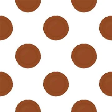 Illustration on theme big set identical biscuit, kit colorful pastry cookie Illustrazione stock