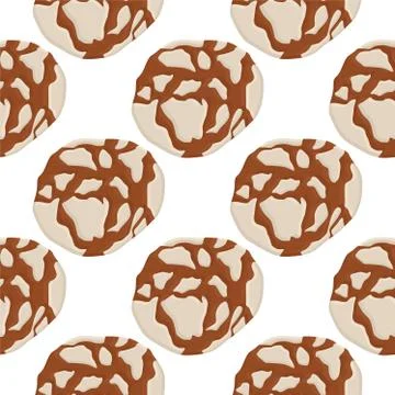 Illustration on theme big set identical biscuit, kit colorful pastry cookie イラスト素材