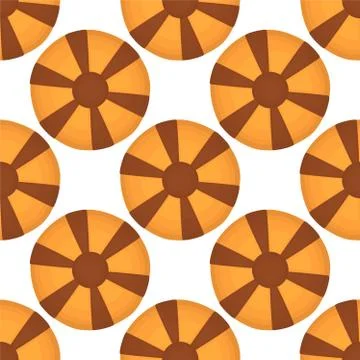Illustration on theme big set identical biscuit, kit colorful pastry cookie Illustrazione stock