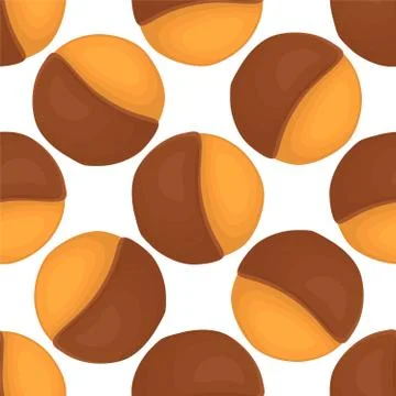 Illustration on theme big set identical biscuit, kit colorful pastry cookie 스톡 일러스트