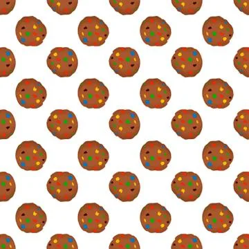 Illustration on theme big set identical biscuit, kit colorful pastry cookie イラスト素材